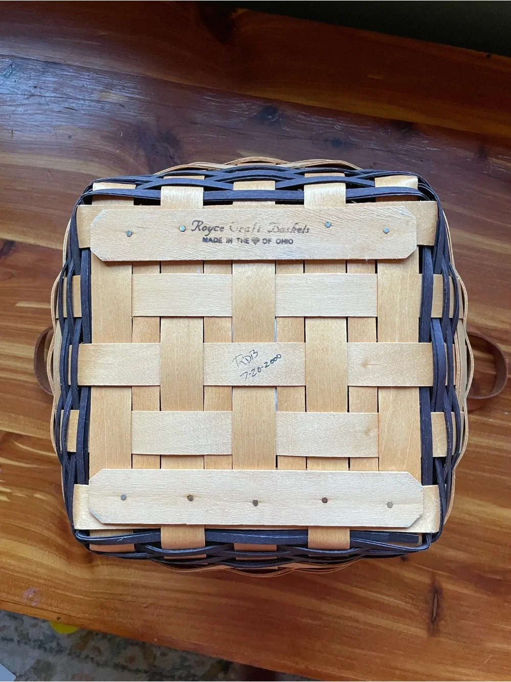 Royce Craft Baskets Woven Wood Basket Amish made  Americana colors